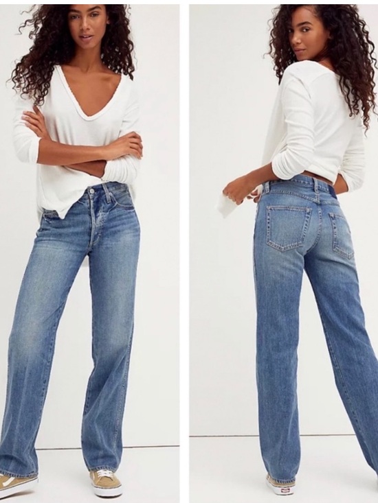 AMO Denim - AMO Cora High Rise Straight Leg Crescent Jeans 32